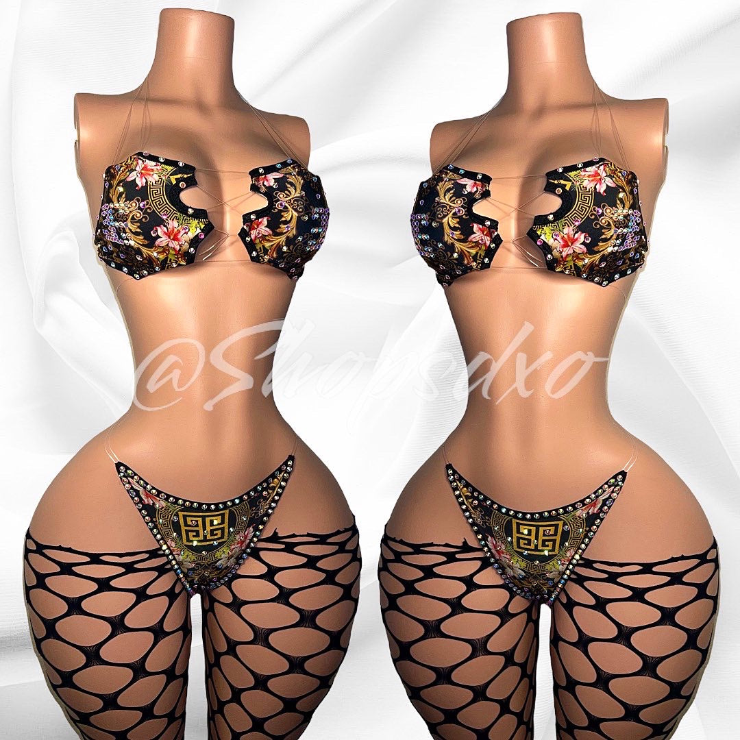 Vixen 2 Piece Optional Cutoff Fishnets