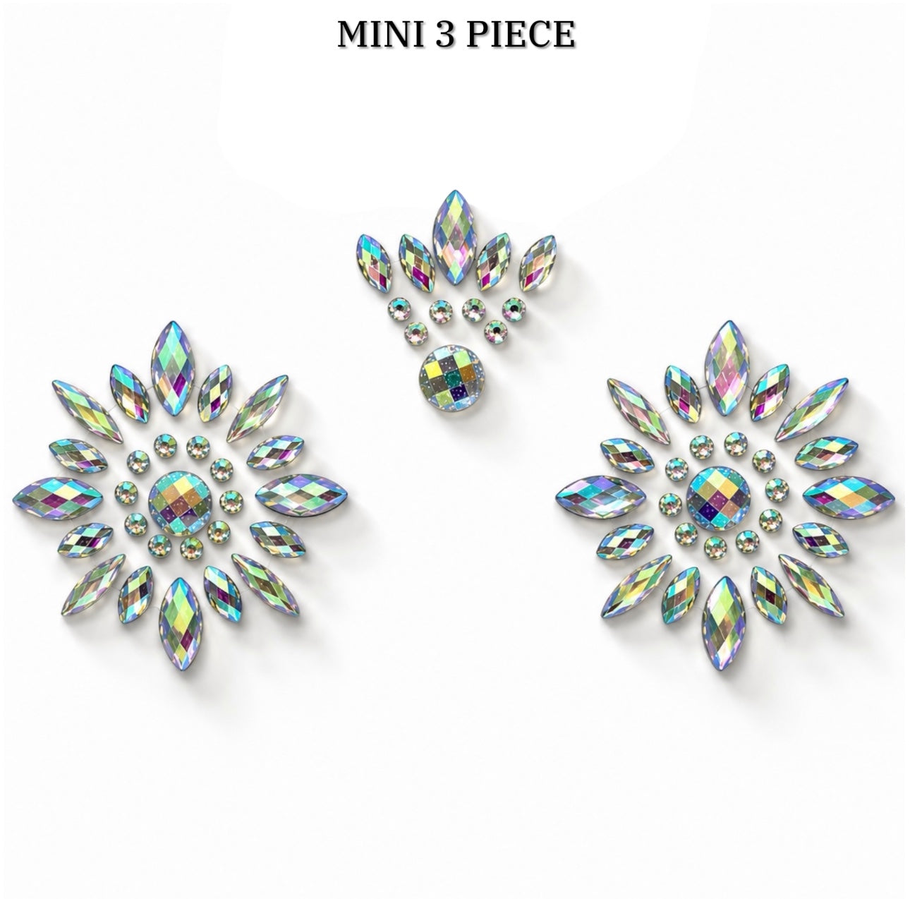 Crystal Pasties Mini Nipple Sticker 3 Piece Set