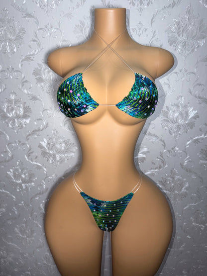 Sea Green Indya Triangle Bikini