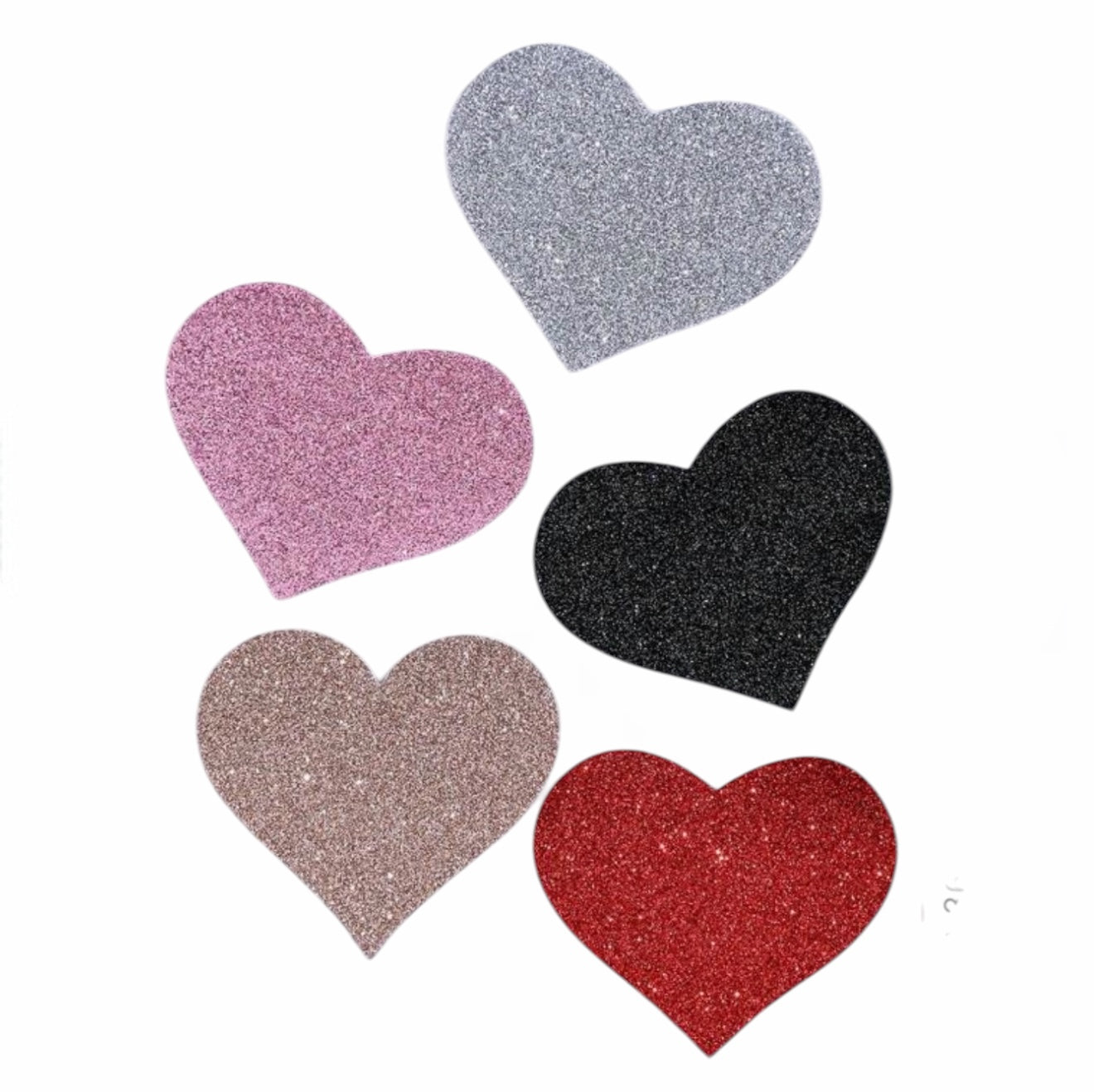 Glitter Pasties Rose Gold Heart