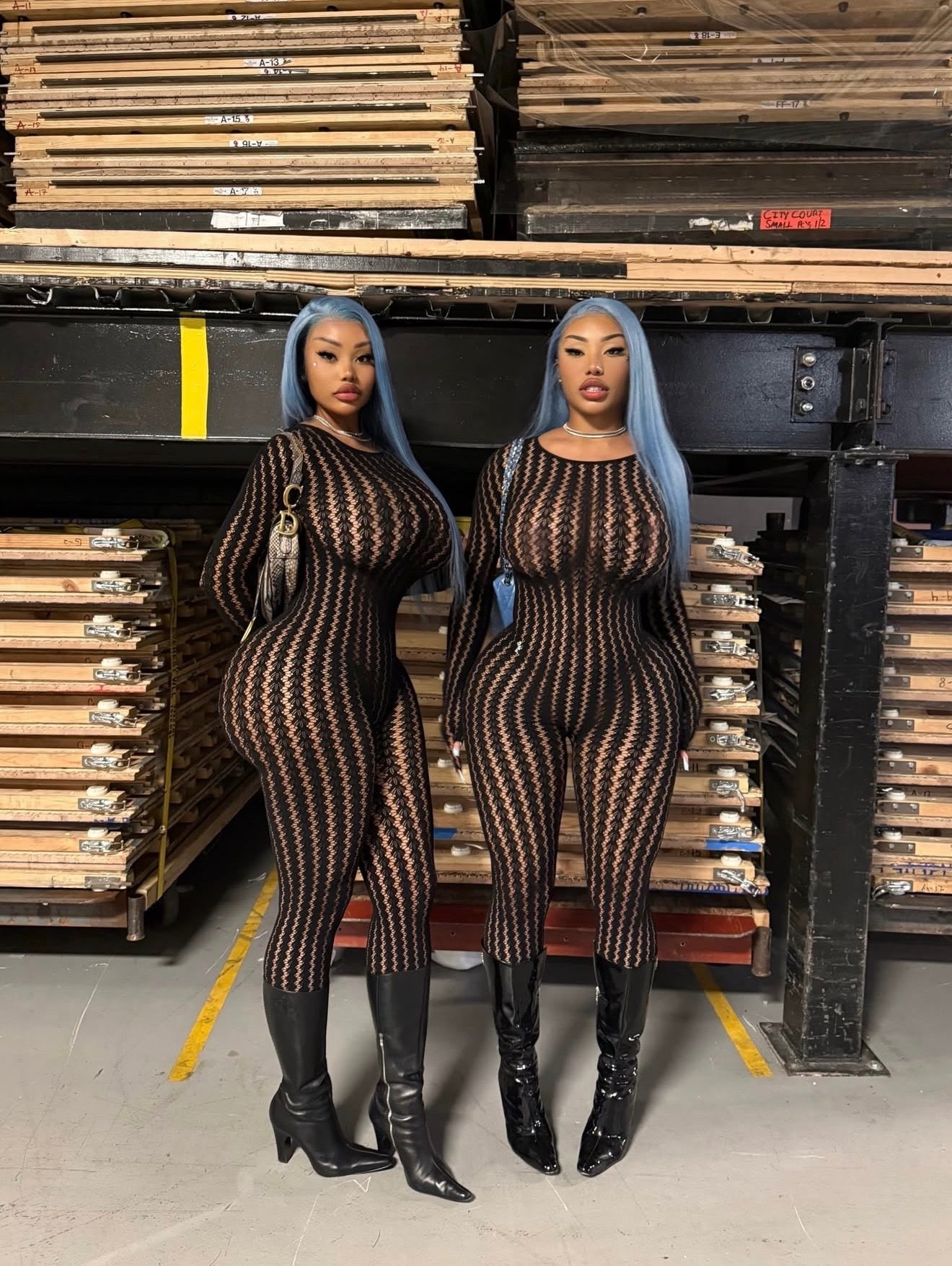 Sevyn Fishnet Jumpsuit Fits XS-L