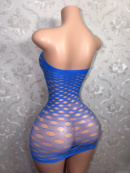 Money Maker Fishnet Dress Fits XS-XL
