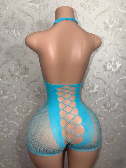 Aquafina WAP Fishnet Romper Fits XS-L