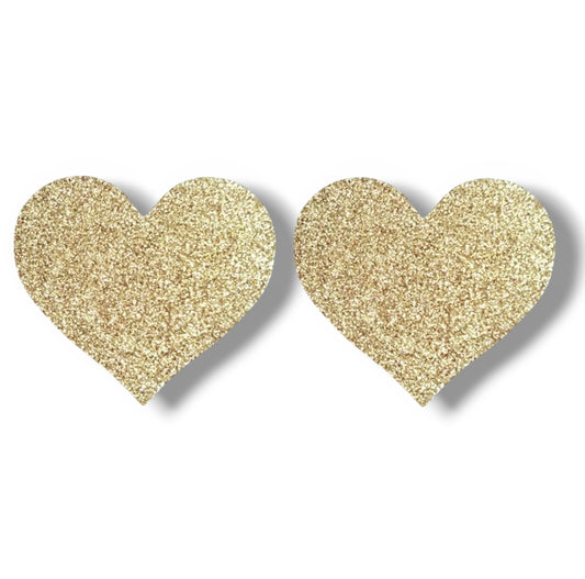 Glitter Pasties Champagne Heart