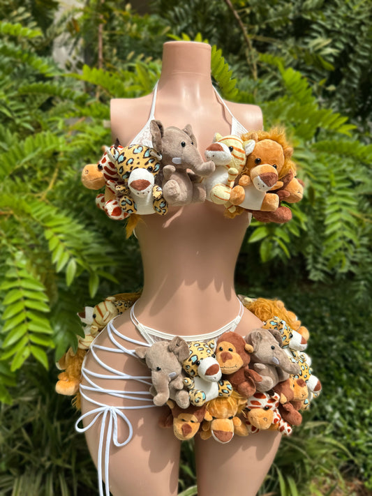 Jungle Princess Safari Plush 3 Piece Set Fits XS-M