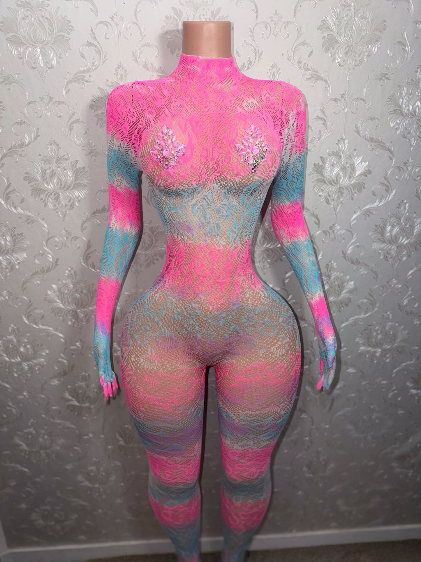 Cotton Candy Sherice Fishnet Bodystocking One Size Fits All
