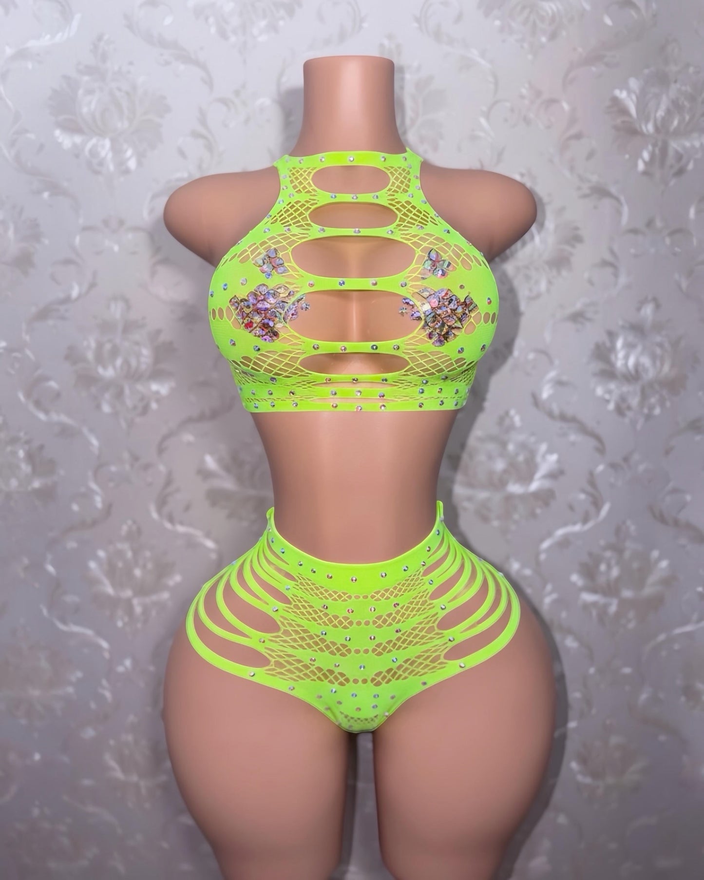 Nairobi Fishnet Cheeky Set Fits XS-L