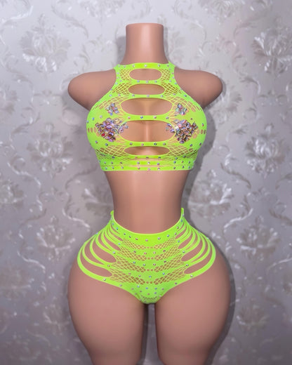 Nairobi Fishnet Cheeky Set Fits XS-L