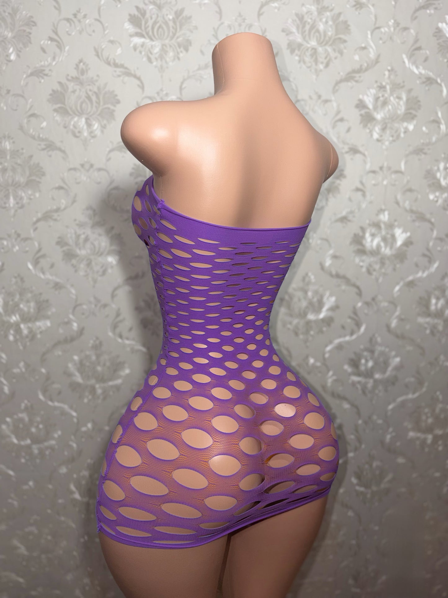 Money Maker Fishnet Dress Fits XS-XL