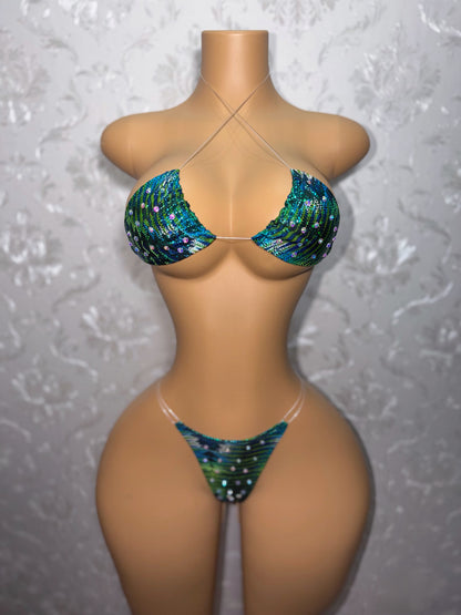 Sea Green Indya Triangle Bikini