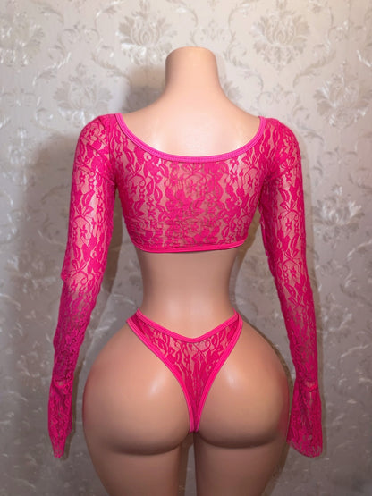 Garden Nympho Lace Tulip Sleeve Set Fits S-L