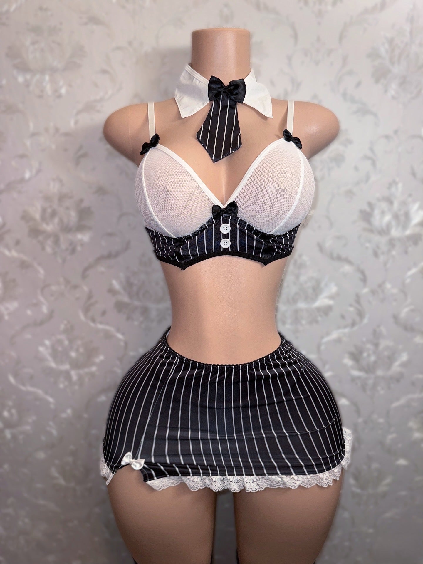Wednesday Costume Goth Girl 5 Piece Skirt Set