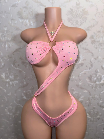Juliette Rhinestone O-Ring One Piece