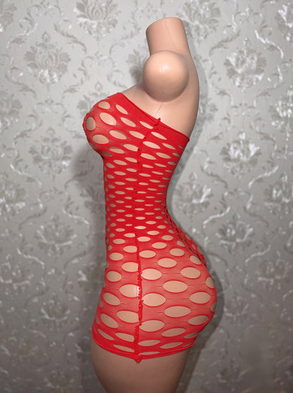 Money Maker Fishnet Dress Fits XS-XL