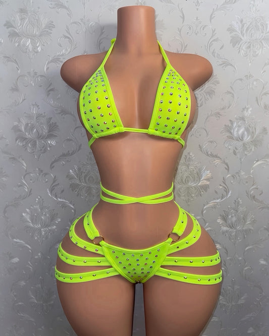 Georgia Peach Booty Cage Shorts Set Fits S-L