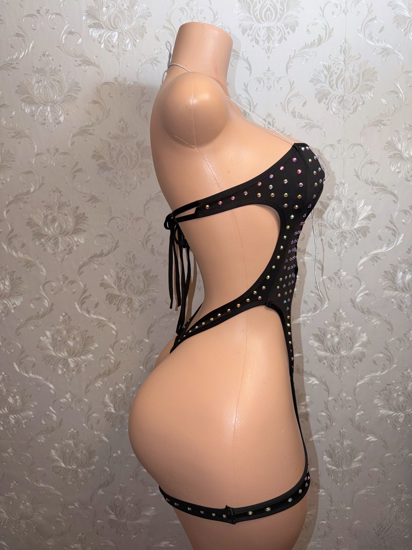 Brooklyn Rhinestone Romper Fits S-L