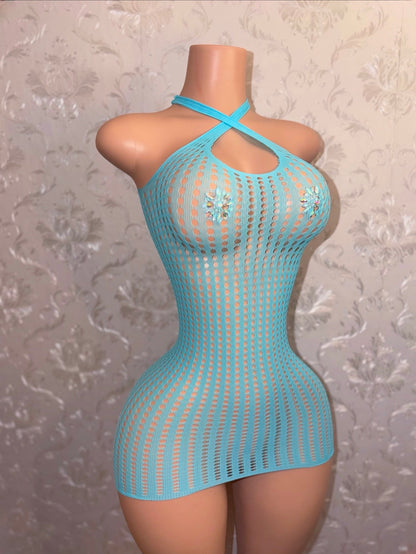 Summerella Fishnet Bodycon Tank Dress One Size Fits All