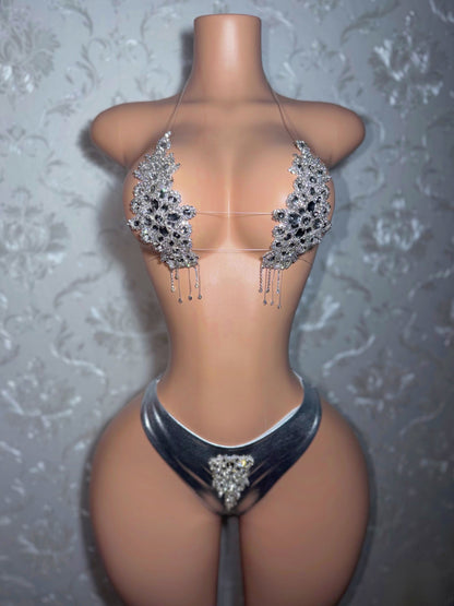 High Priestess Crystal Bikini Birthday Set With Tassels