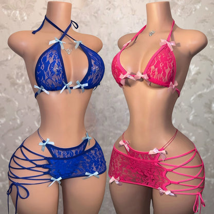 Floral Kawaii Lace Skirt Set Collection Fits XS-L