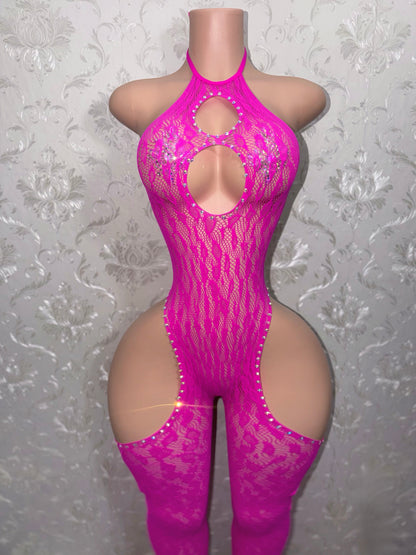 Freaky Dancer Cheetah Fishnet Bodystocking S-XL