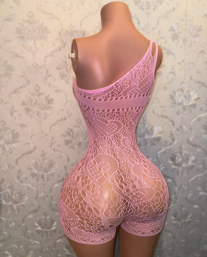 Jaidyn with Bows a Asymmetrical Romper Fits XS-XL