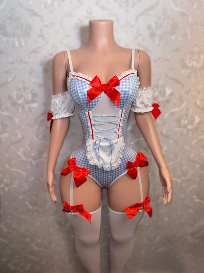 Dorothy Costume 4 Piece Set Includes Headband