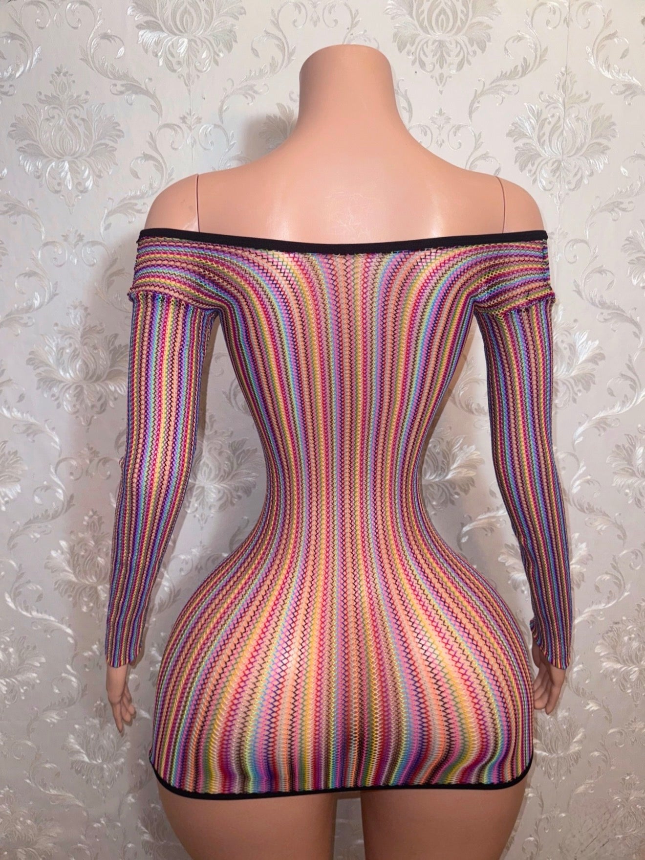 Jamaica Multicolor Fishnet Dress Fits All Sizes