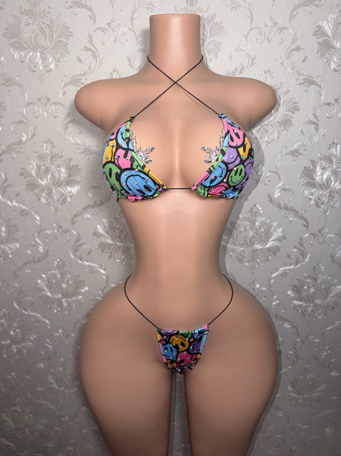 Fruity Pebbles Smiley Face Bikini
