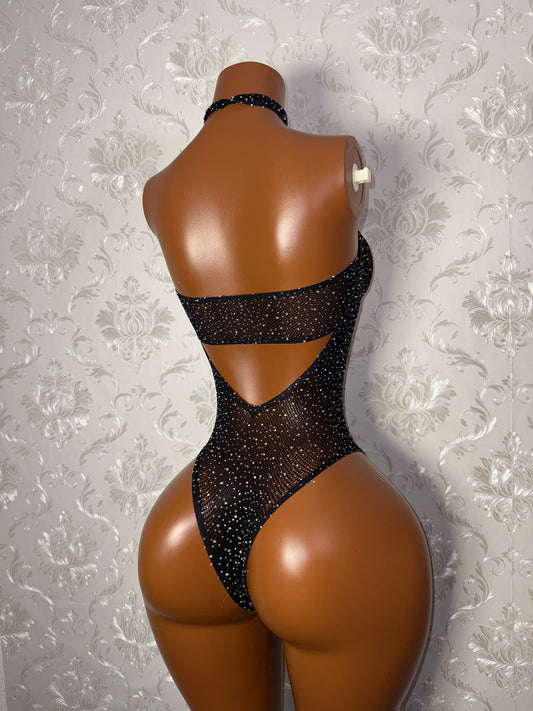 Tease 2 Piece Fishnet Hammock Onesie and Bandeau Set Fits XS-L