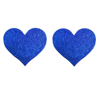 Glitter Pasties — Royal Blue Heart