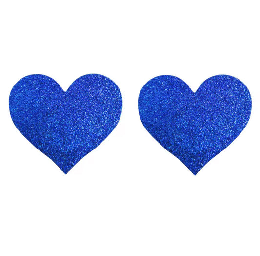 Glitter Pasties — Royal Blue Heart