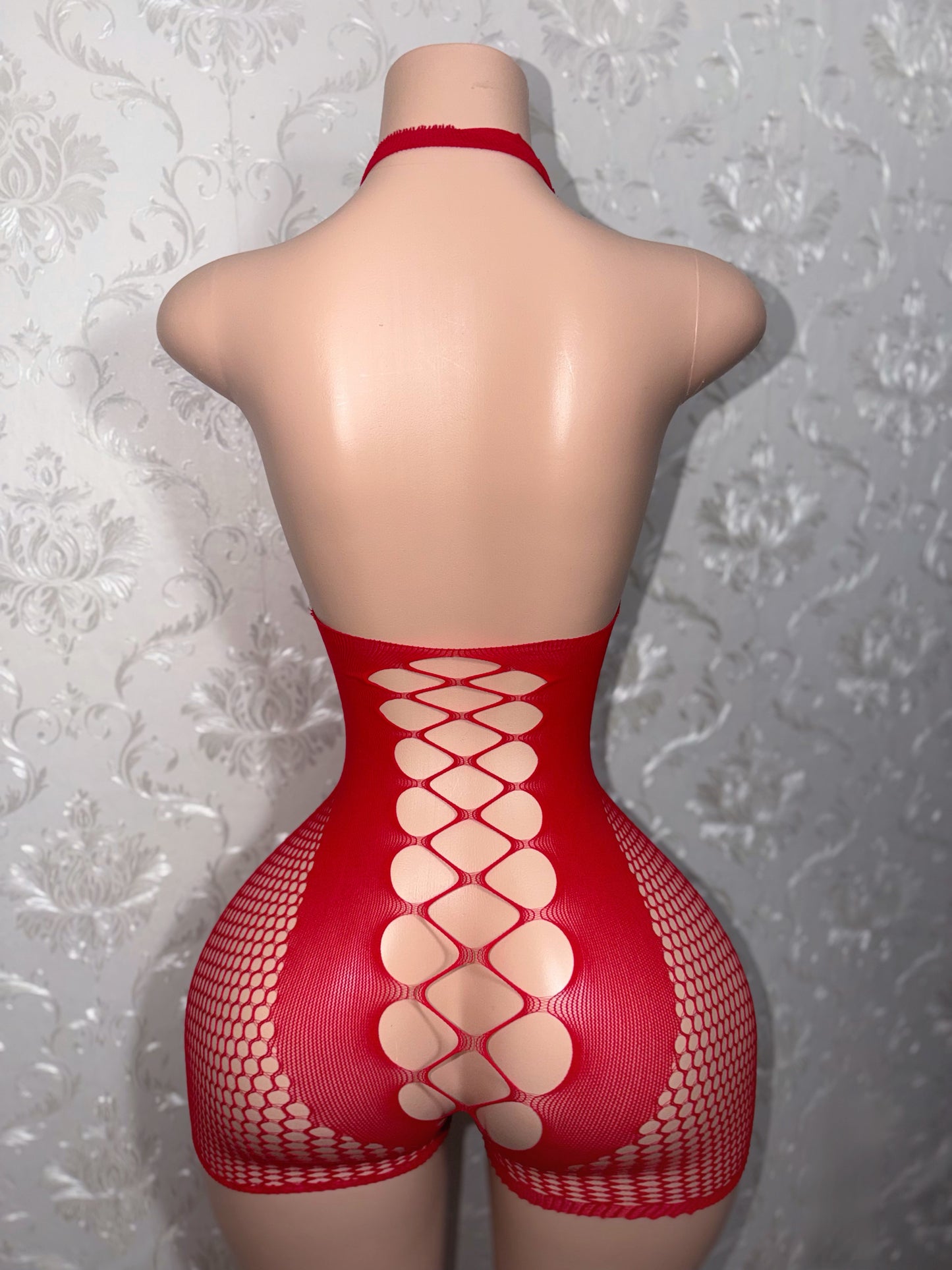 Swamp Queen WAP Fishnet Romper Fits XS-L