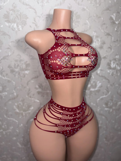 Nairobi Fishnet Cheeky Set Fits XS-L