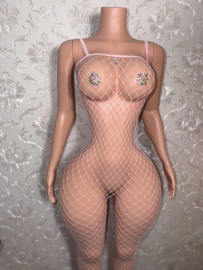 Becca Fishnet Bodystocking Fits XS-M