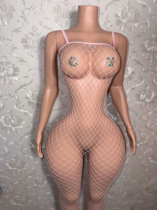 Becca Crotchless Fishnet Bodystocking Fits XS-M