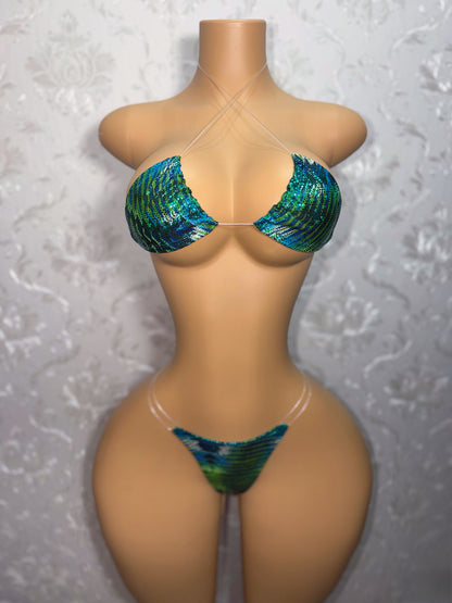 Sea Green Indya Triangle Bikini