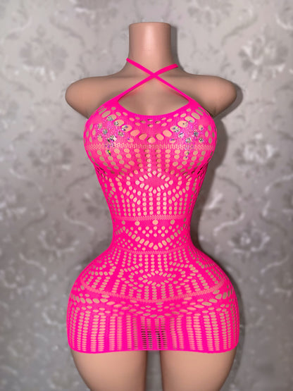 Summerella Fishnet Bodycon Tank Dress One Size Fits All