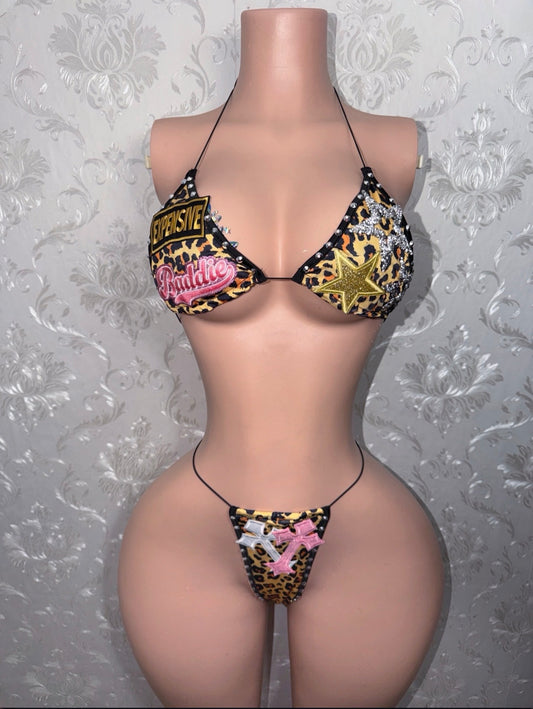 Expensive Baddie Custom Leopard 2 Piece Bikini