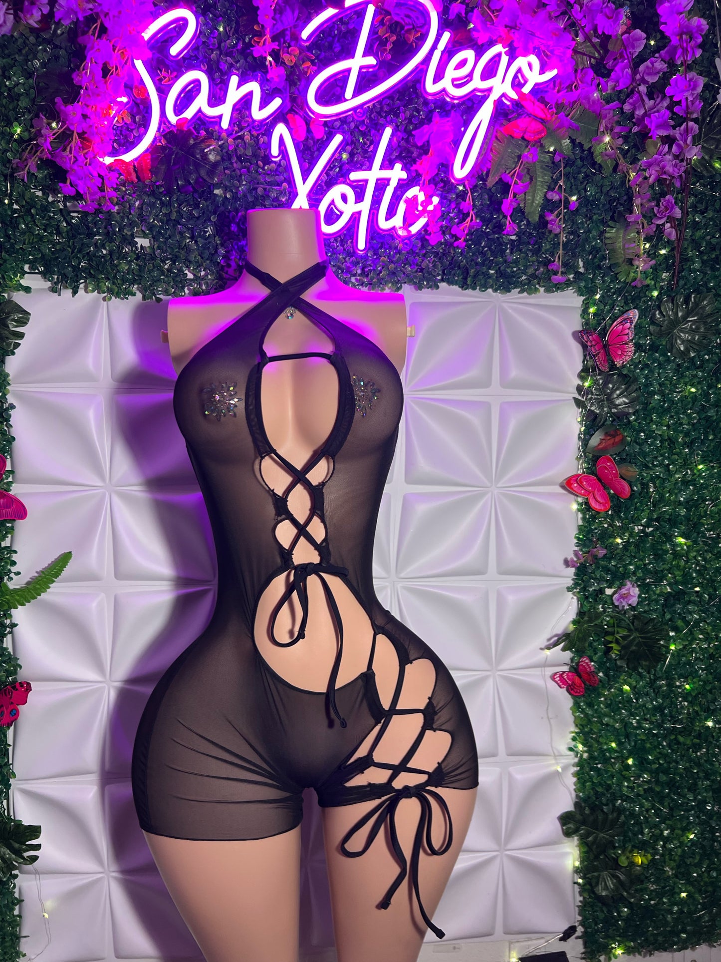 Monice — Mesh Romper and Dress Cover Up