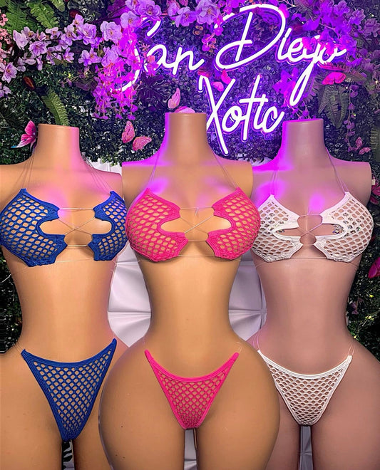 Ravyn 2 — Mesh 2 Piece Bikini Optional Rhinestones