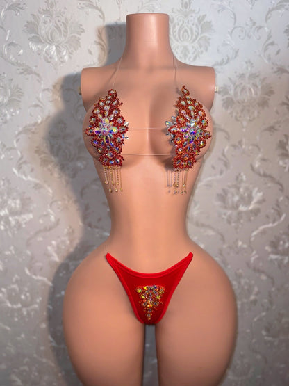 High Priestess — Red & Gold Birthday Set