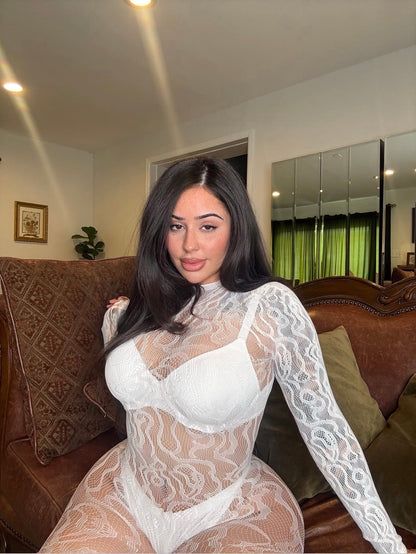 Queen of the Amazon Fishnet Jumpsuit Fits XS-L