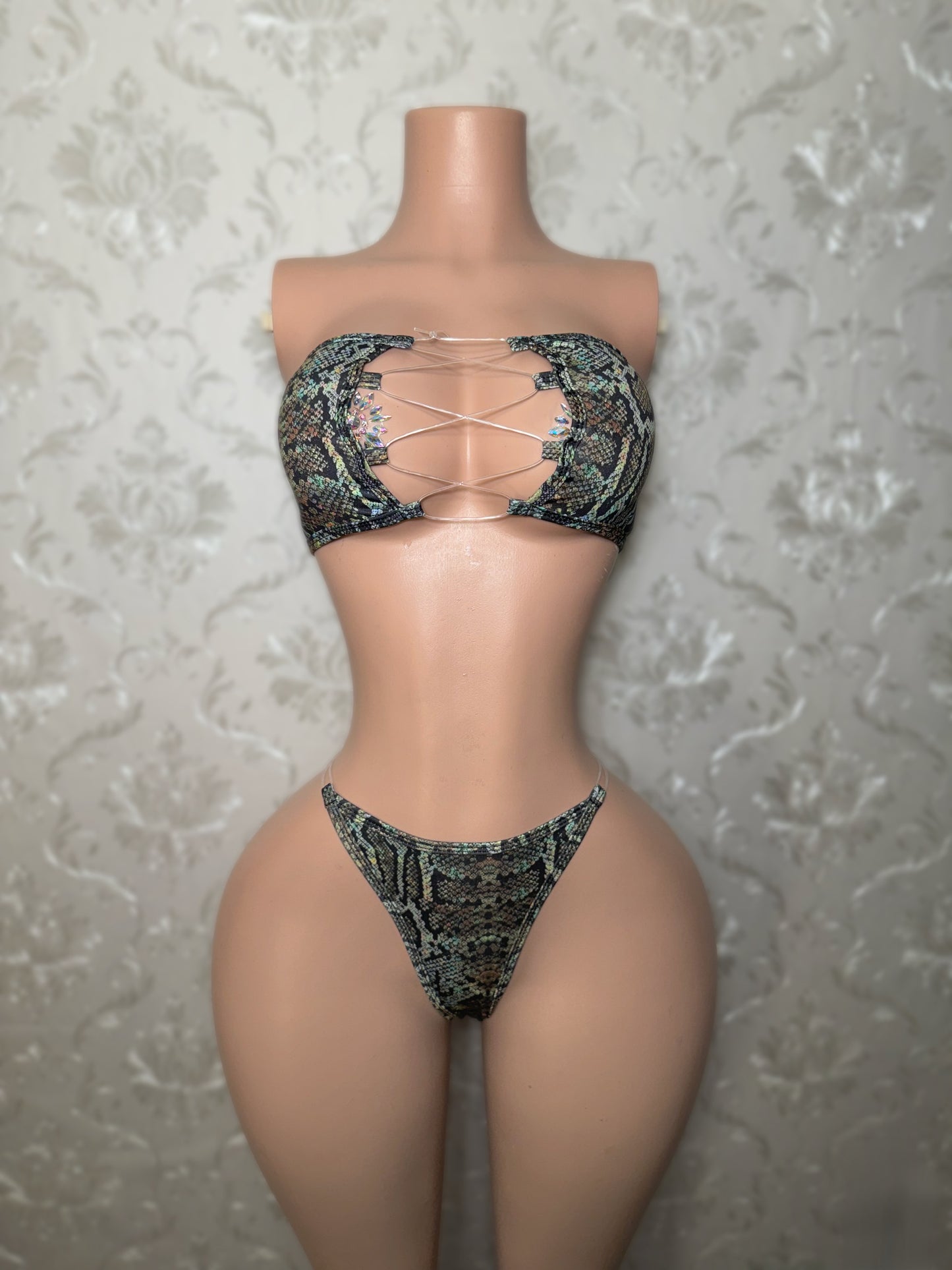 Calypso —  Bandeau Bikini Snakeskin 2 Piece