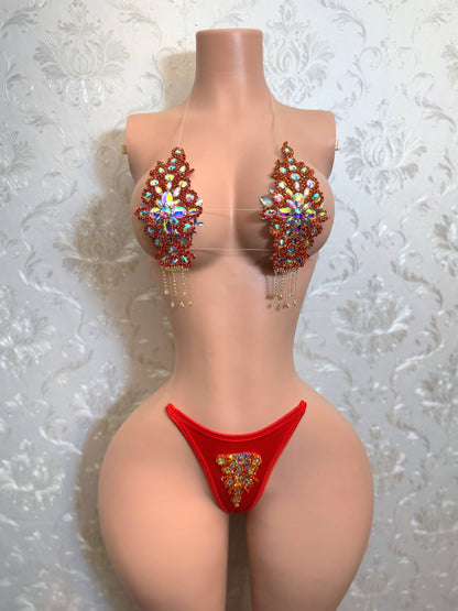 High Priestess — Red & Gold Birthday Set