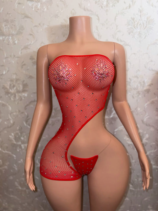 Boss Chick Mesh Romper Set Fits XS-L