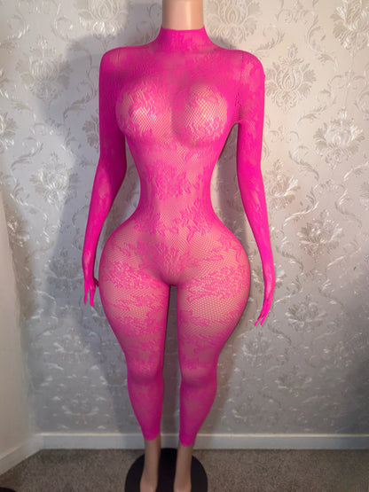 Kaliyah Lace Fishnet Bodystocking Fits XS-XL