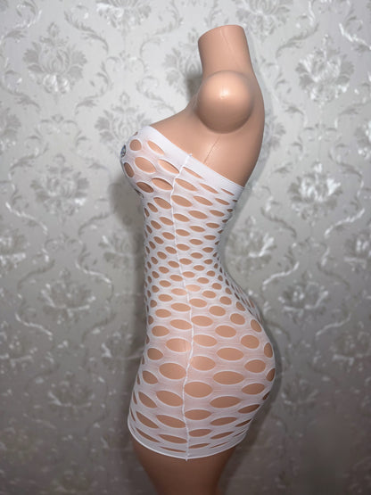 Money Maker Fishnet Dress Fits XS-XL