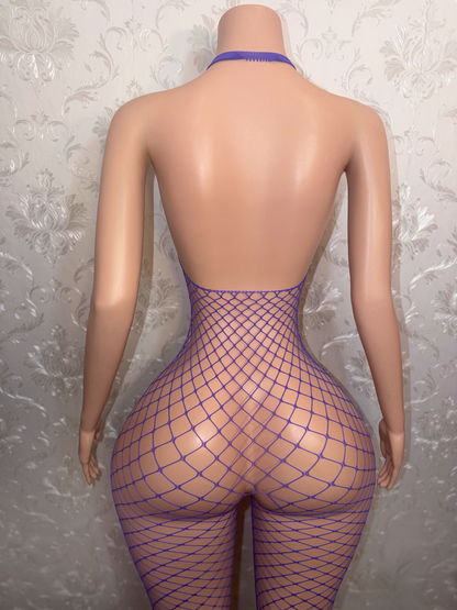 Misha Cut Out Net Bodystocking Fits XS-M