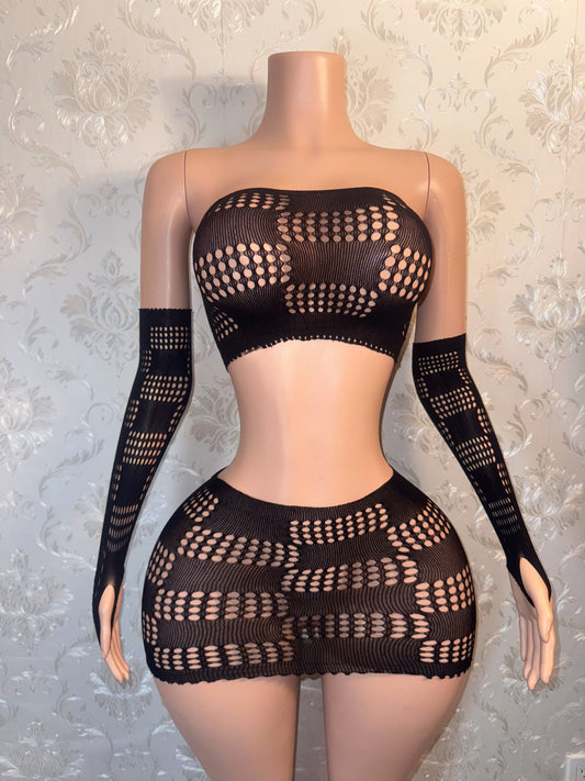 Passenger Princess Checkered Bandeau Skirt Set Fits XS-L