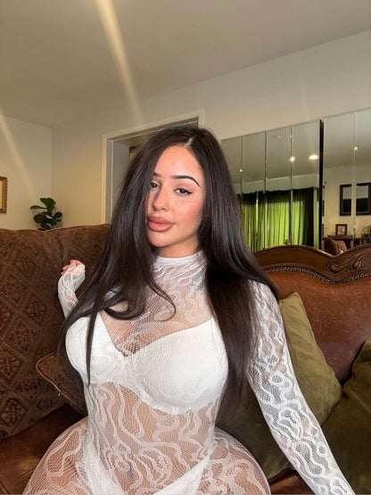 Queen of the Amazon Fishnet Jumpsuit Fits XS-L